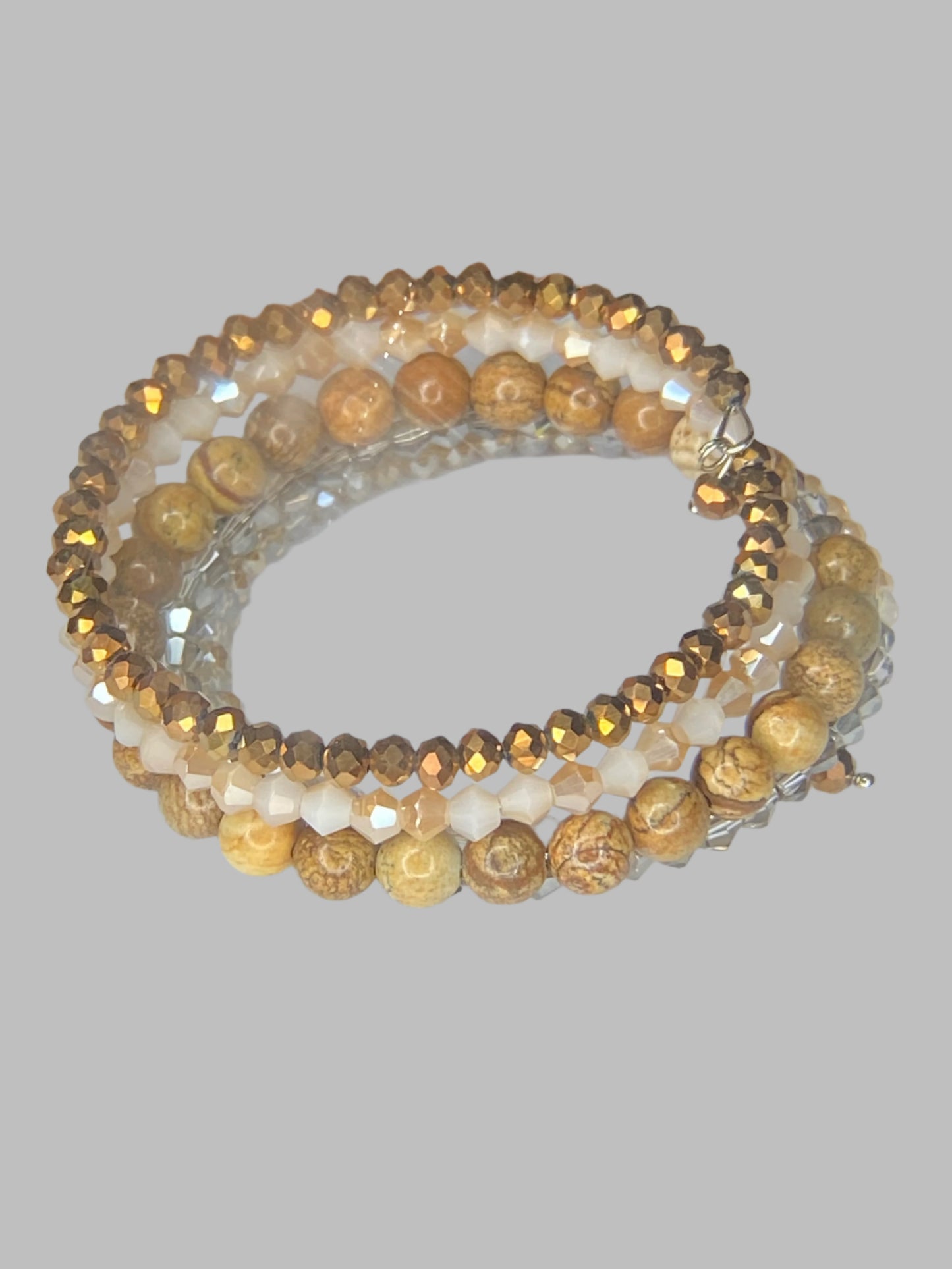 Genuine Stone and Crystal Wrap Bracelets