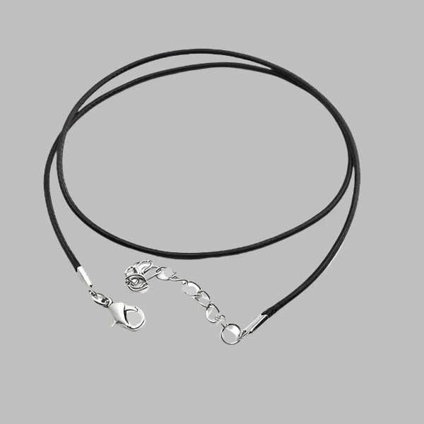 Black Waxed Cord Chain