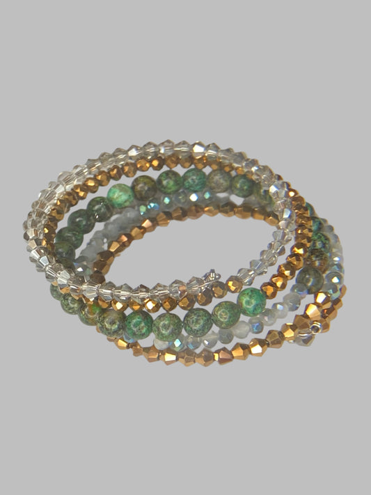 Genuine Stone and Crystal Wrap Bracelets