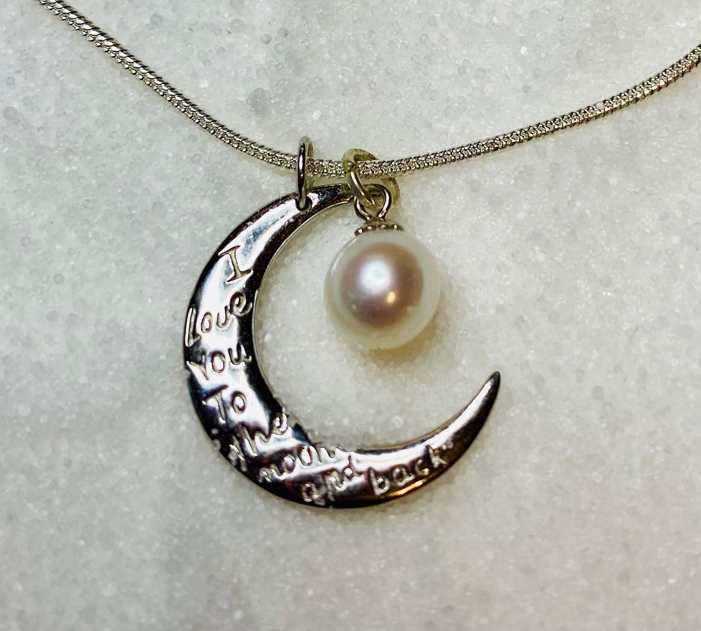 To The Moon And Back Necklace - Freshwater