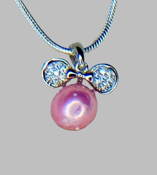 Girl Mouse Ears Necklace