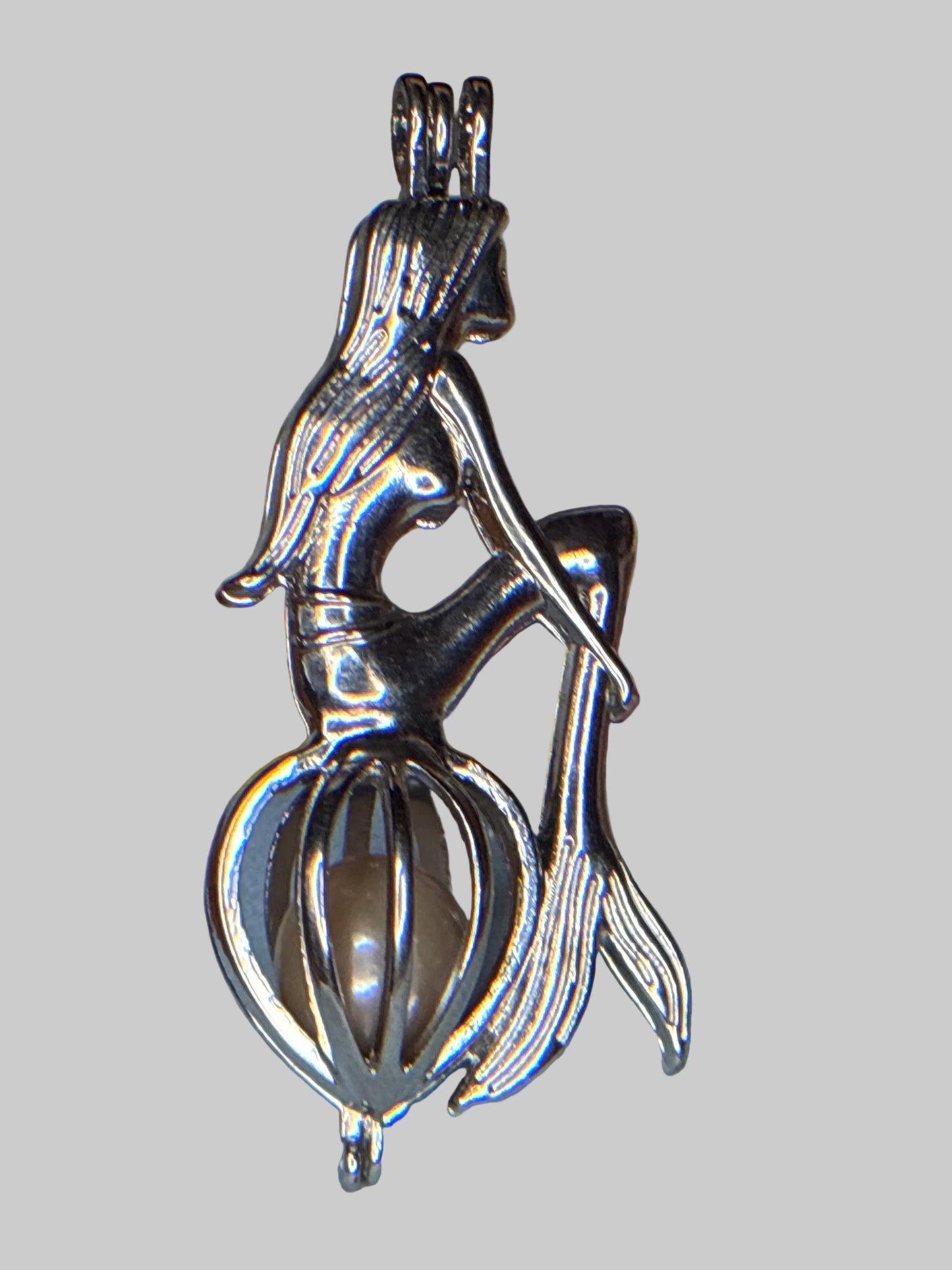 Mermaid Sitting on Pearl Cage - Edison