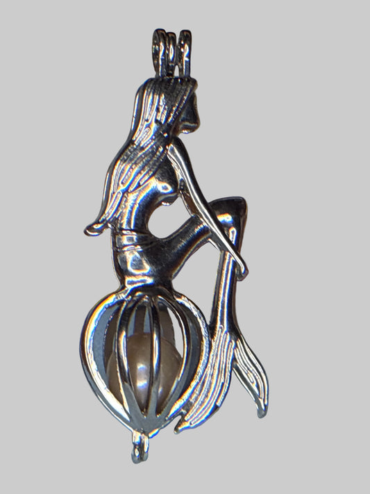 Mermaid Sitting on Pearl Cage - Edison