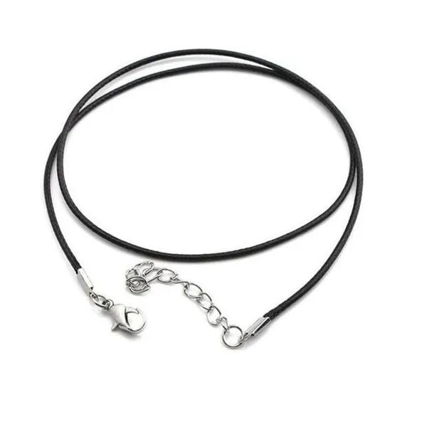 Black Waxed Cord Chain